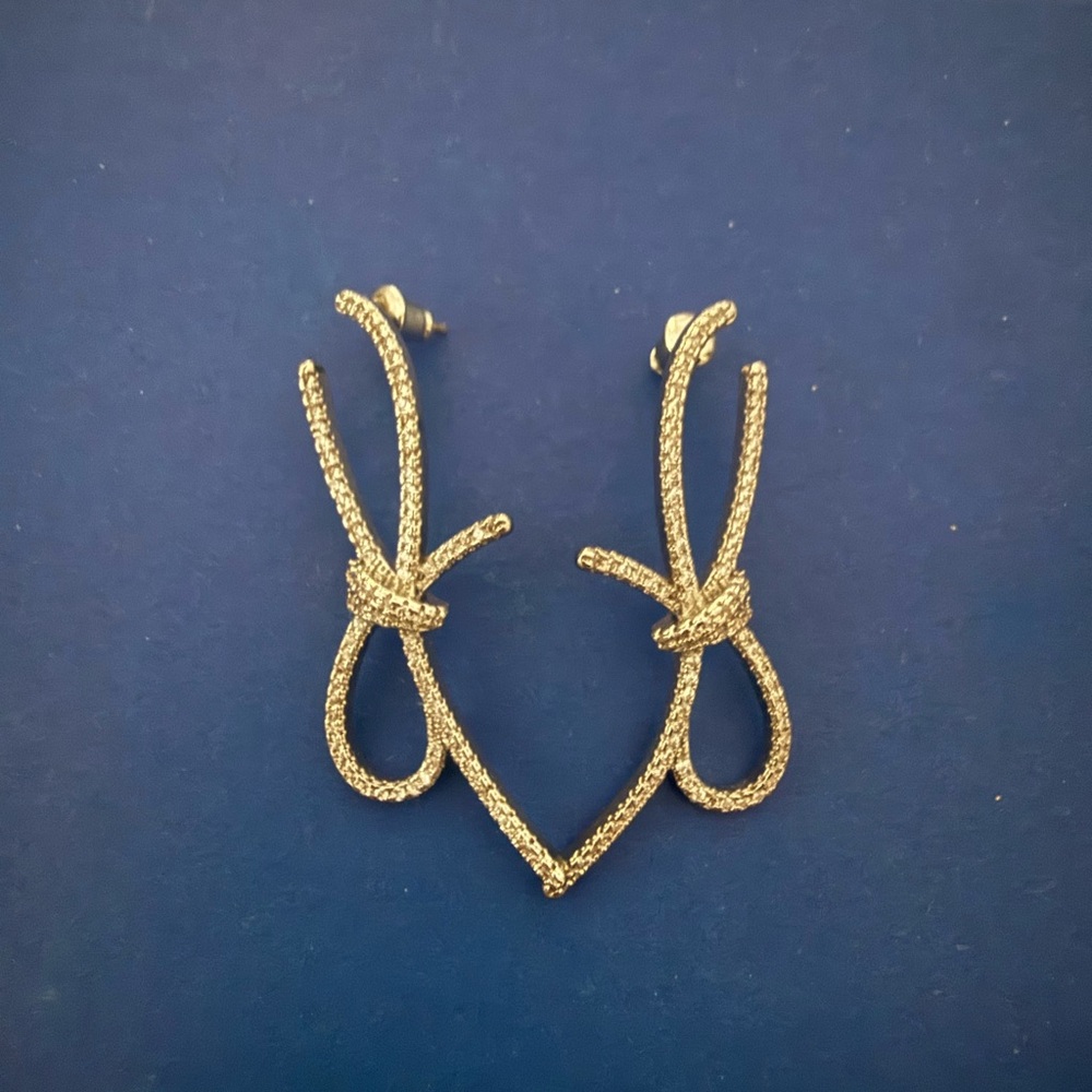 Silver Bow/Knot Earrings